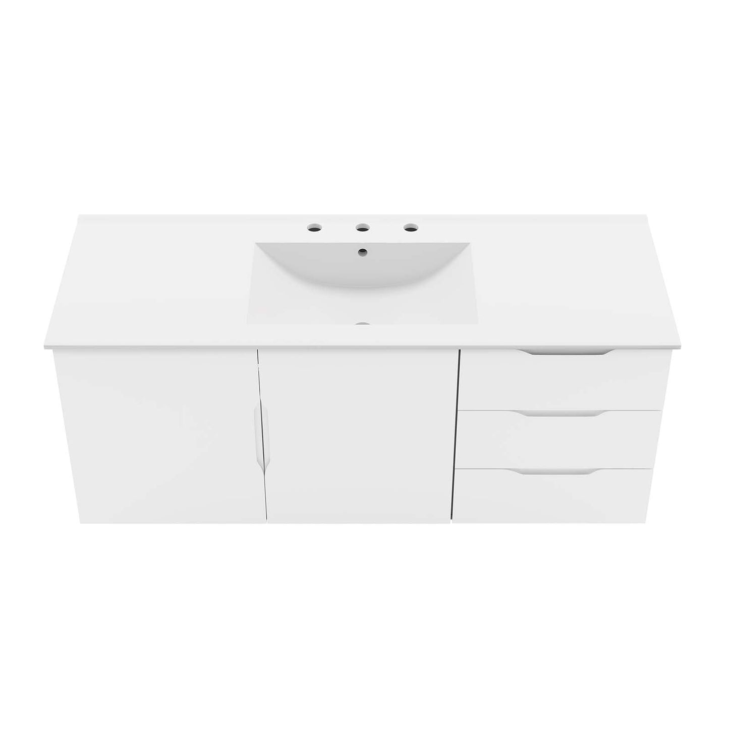 Vitality 48" Single Sink Bathroom Vanity White White EEI-5784-WHI-WHI