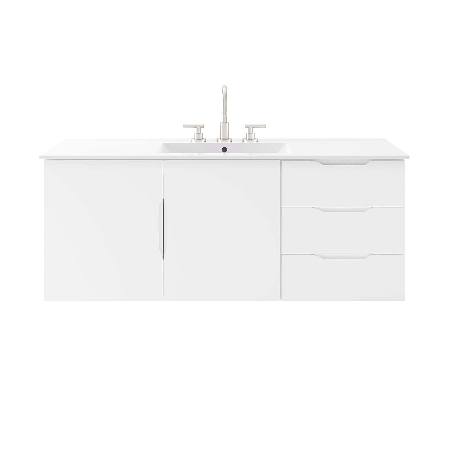 Vitality 48" Single Sink Bathroom Vanity White White EEI-5784-WHI-WHI