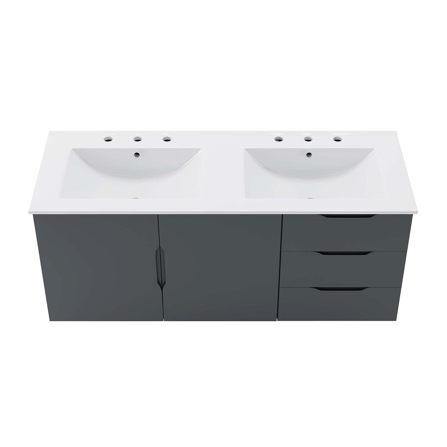 Vitality 48" Double Sink Bathroom Vanity Gray White EEI-5785-GRY-WHI