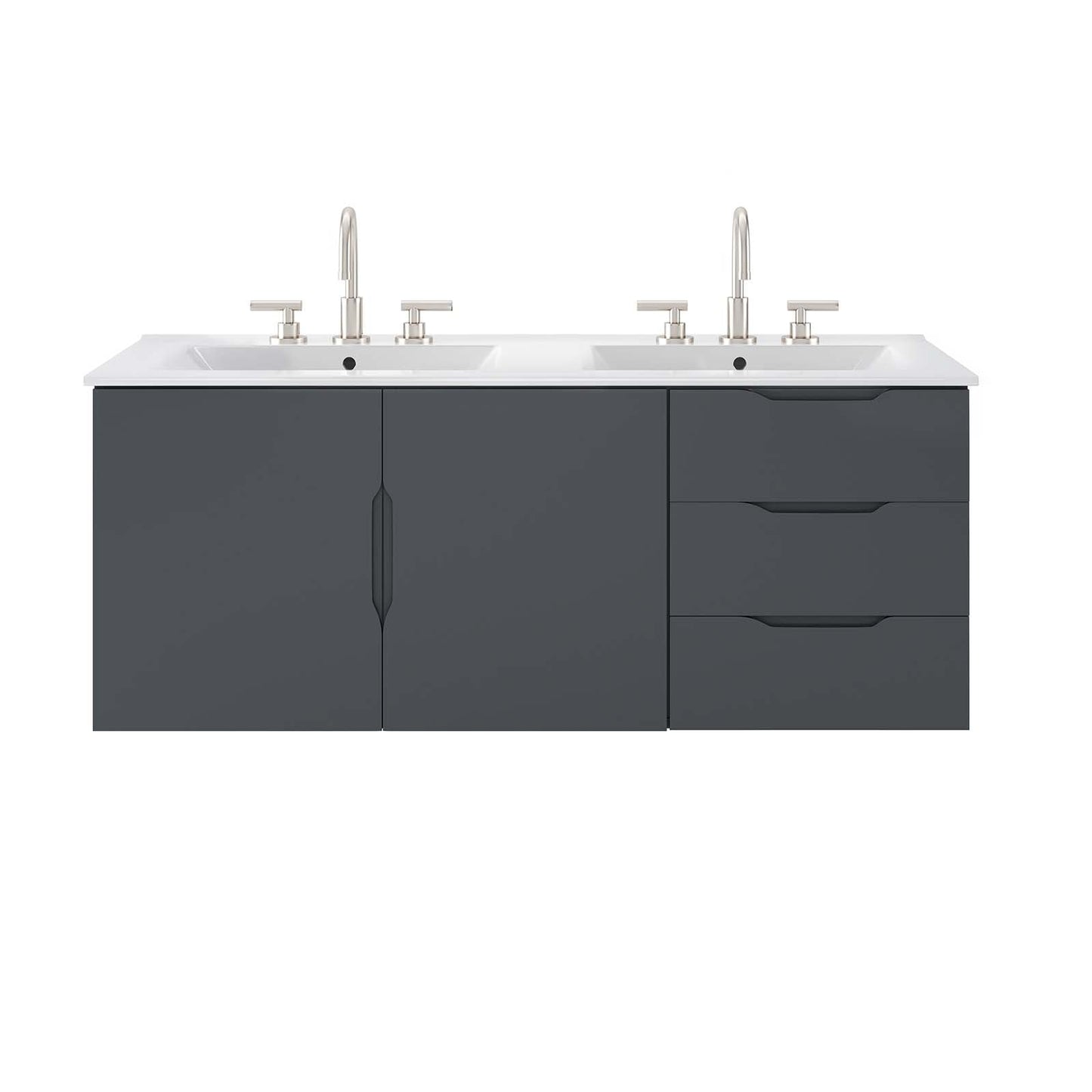 Vitality 48" Double Sink Bathroom Vanity Gray White EEI-5785-GRY-WHI