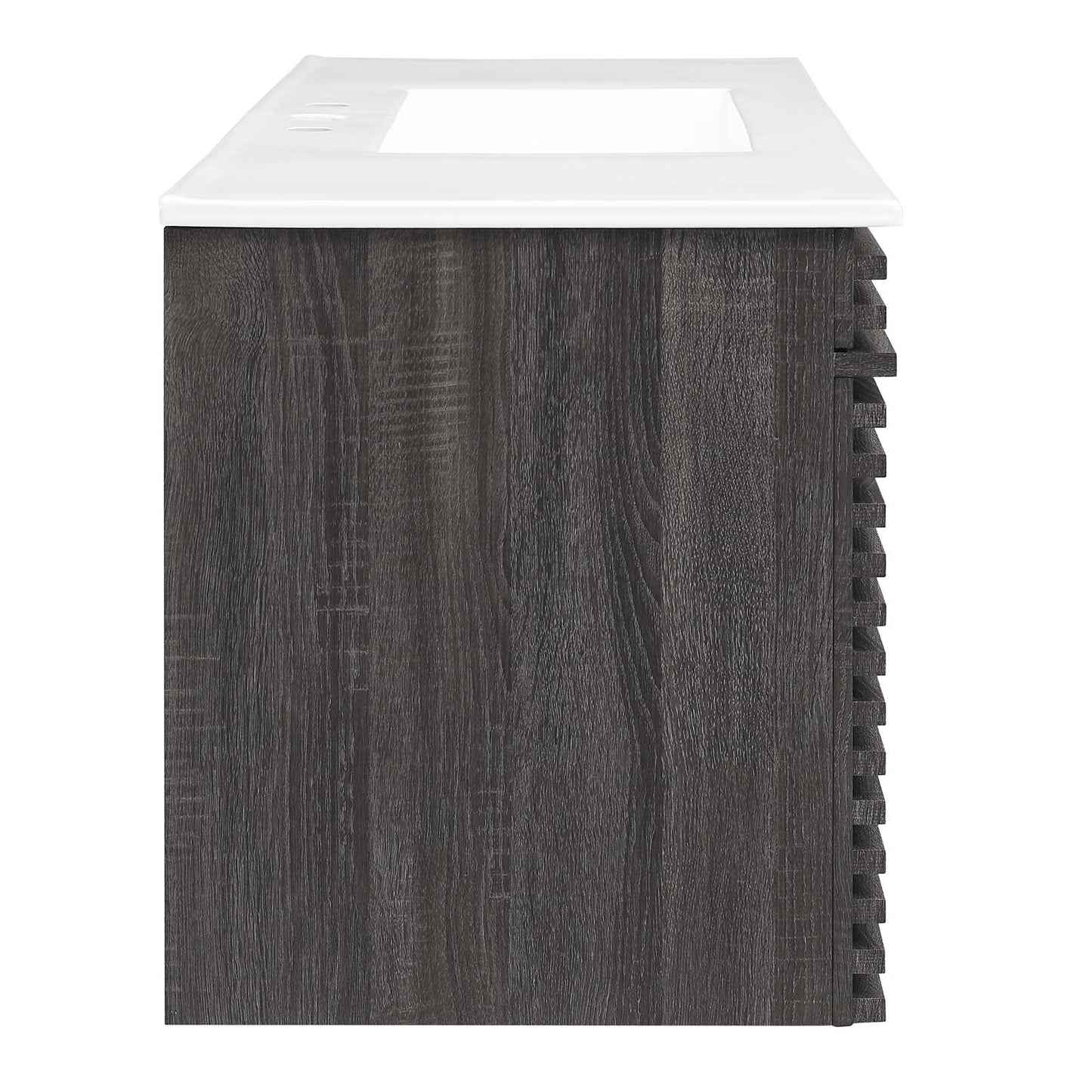 Render 48" Wall-Mount Bathroom Vanity Charcoal White EEI-5801-CHA-WHI