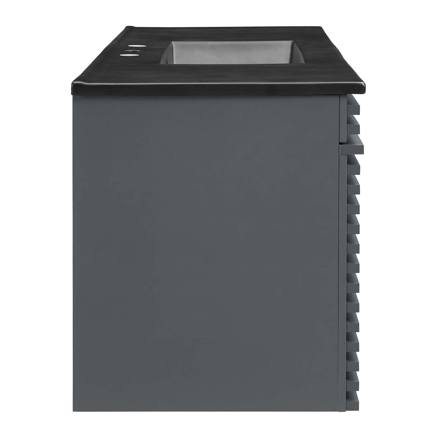 Render 48" Wall-Mount Bathroom Vanity Gray Black EEI-5801-GRY-BLK