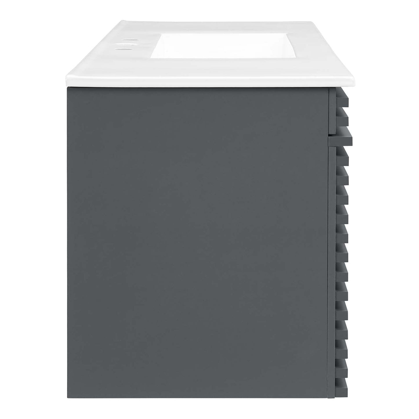 Render 48" Wall-Mount Bathroom Vanity Gray White EEI-5801-GRY-WHI