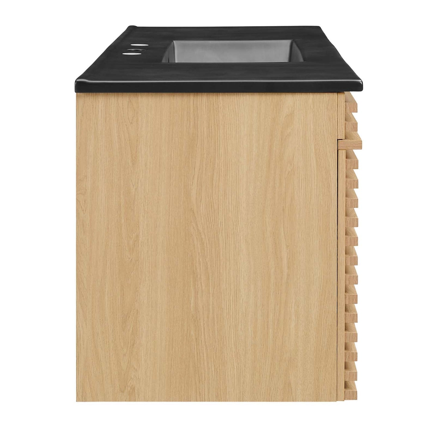 Render 48" Wall-Mount Bathroom Vanity Oak Black EEI-5801-OAK-BLK