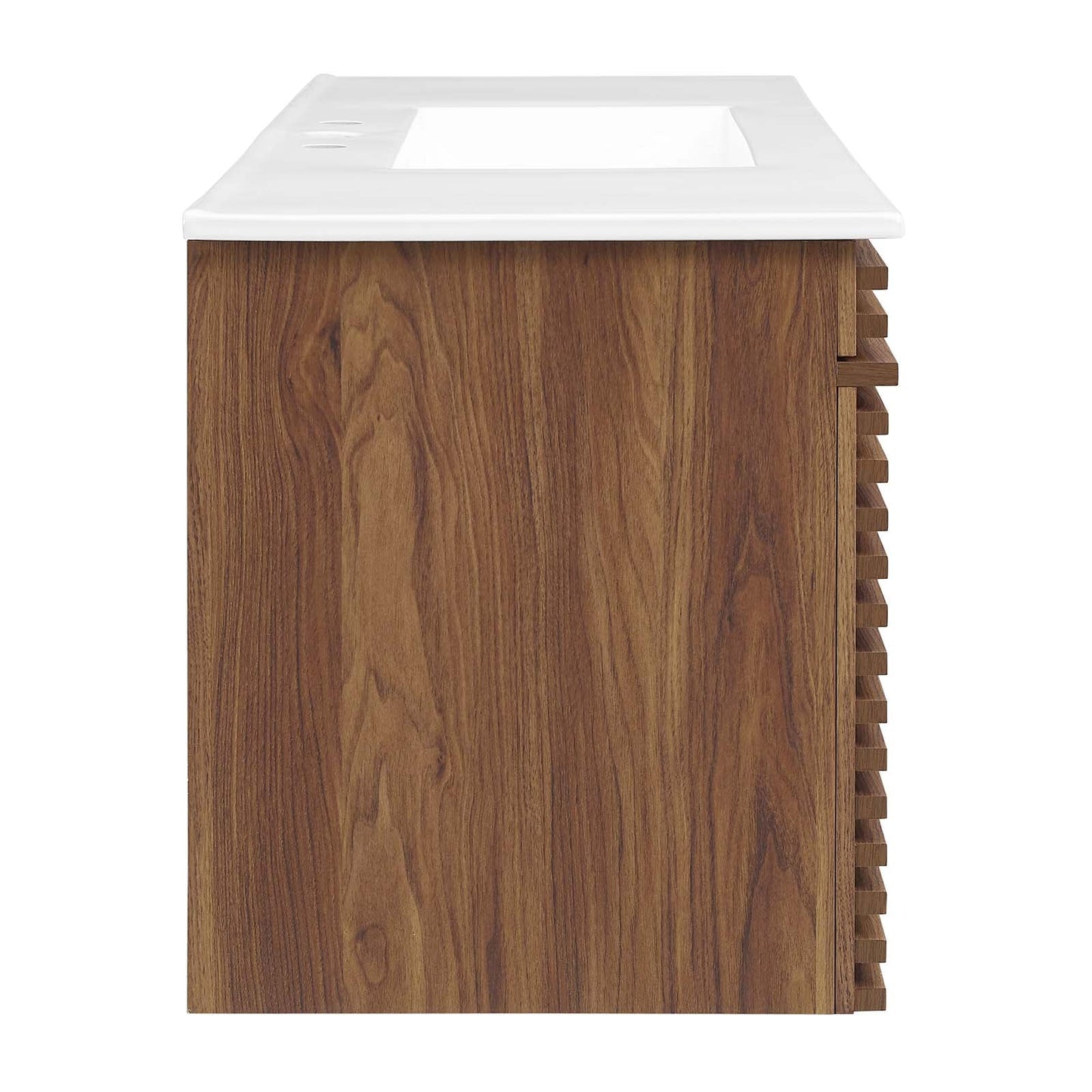 Render 48" Wall-Mount Bathroom Vanity Walnut White EEI-5801-WAL-WHI