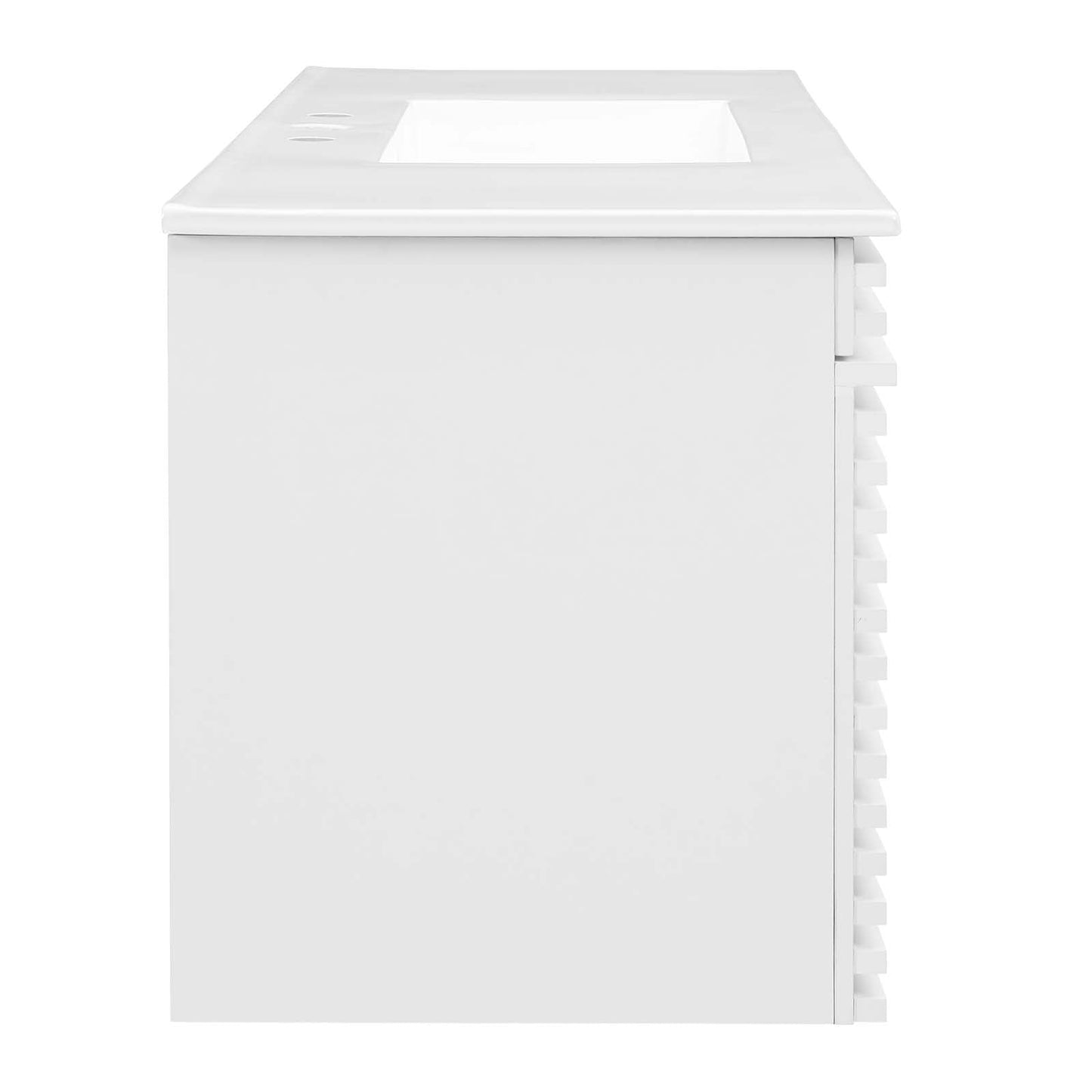 Render 48" Wall-Mount Bathroom Vanity White White EEI-5801-WHI-WHI