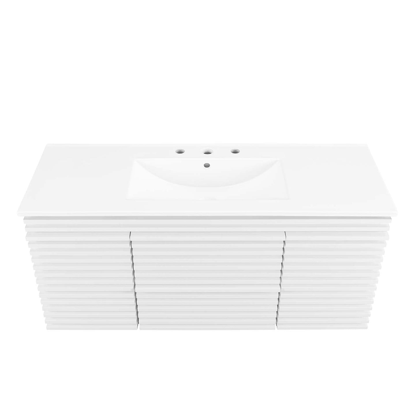 Render 48" Wall-Mount Bathroom Vanity White White EEI-5801-WHI-WHI