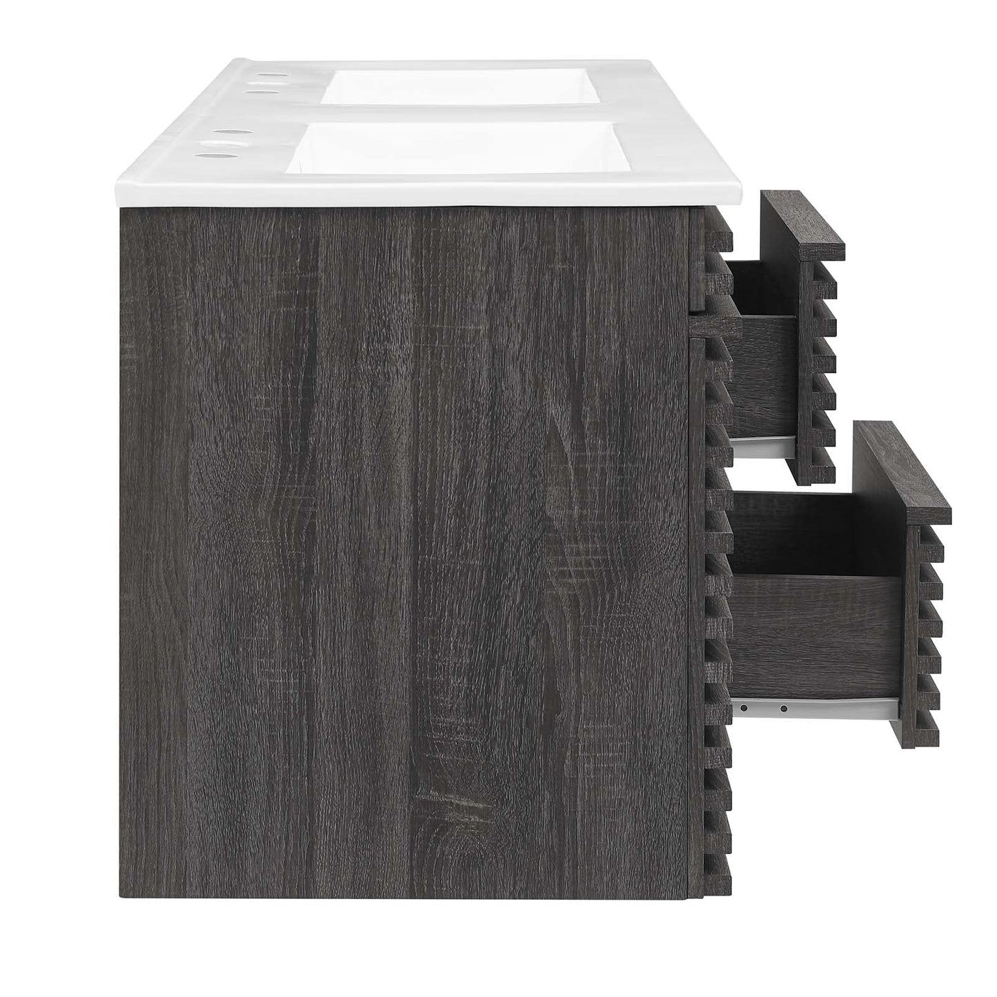 Render 48" Wall-Mount Bathroom Vanity Charcoal White EEI-5802-CHA-WHI