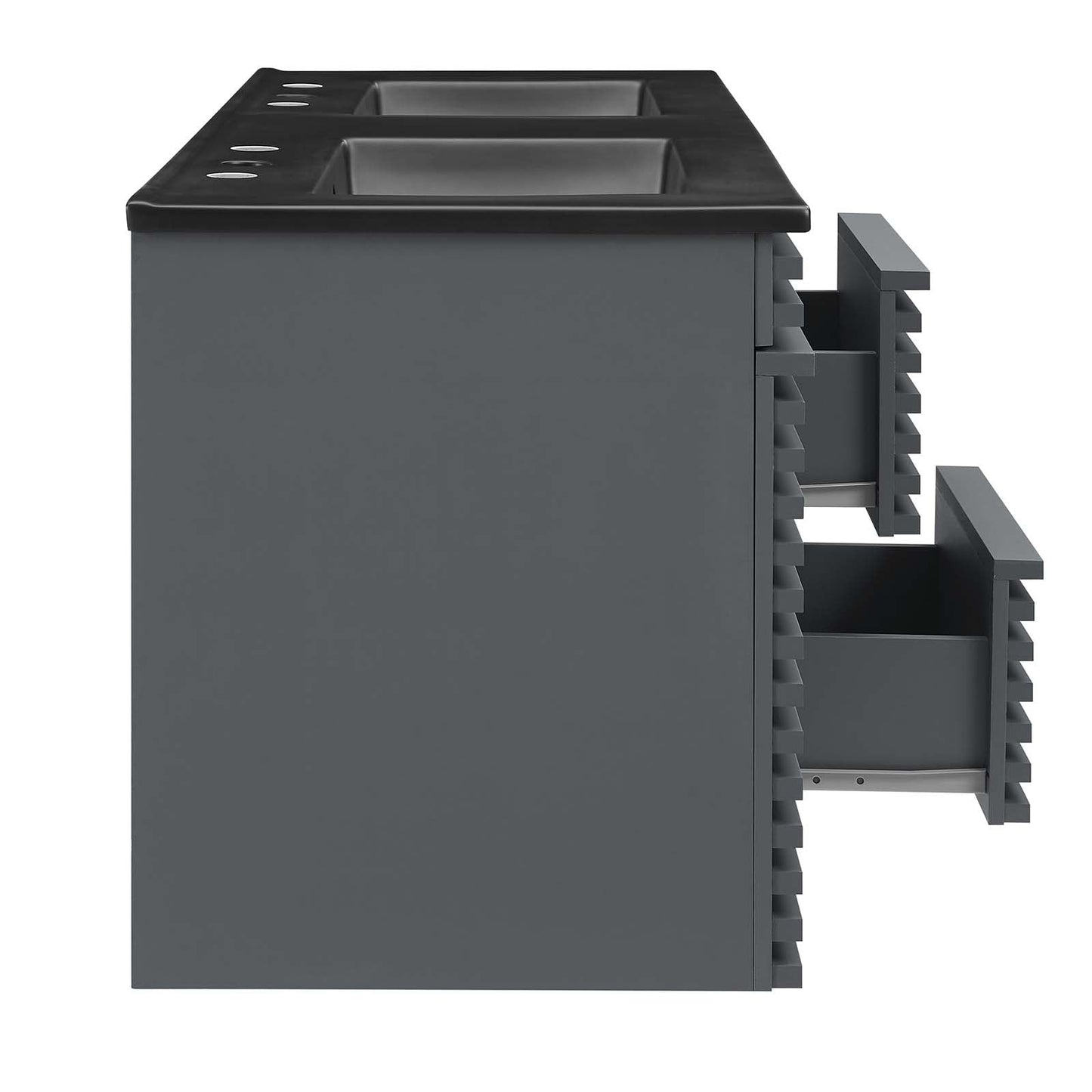 Render 48" Wall-Mount Bathroom Vanity Gray Black EEI-5802-GRY-BLK