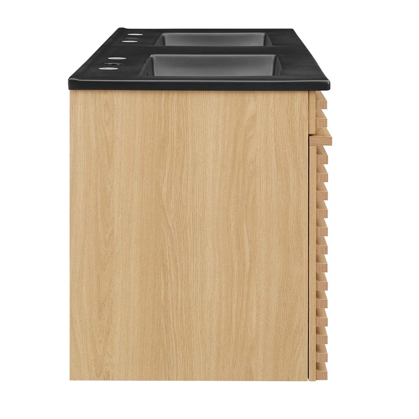 Render 48" Wall-Mount Bathroom Vanity Oak Black EEI-5802-OAK-BLK