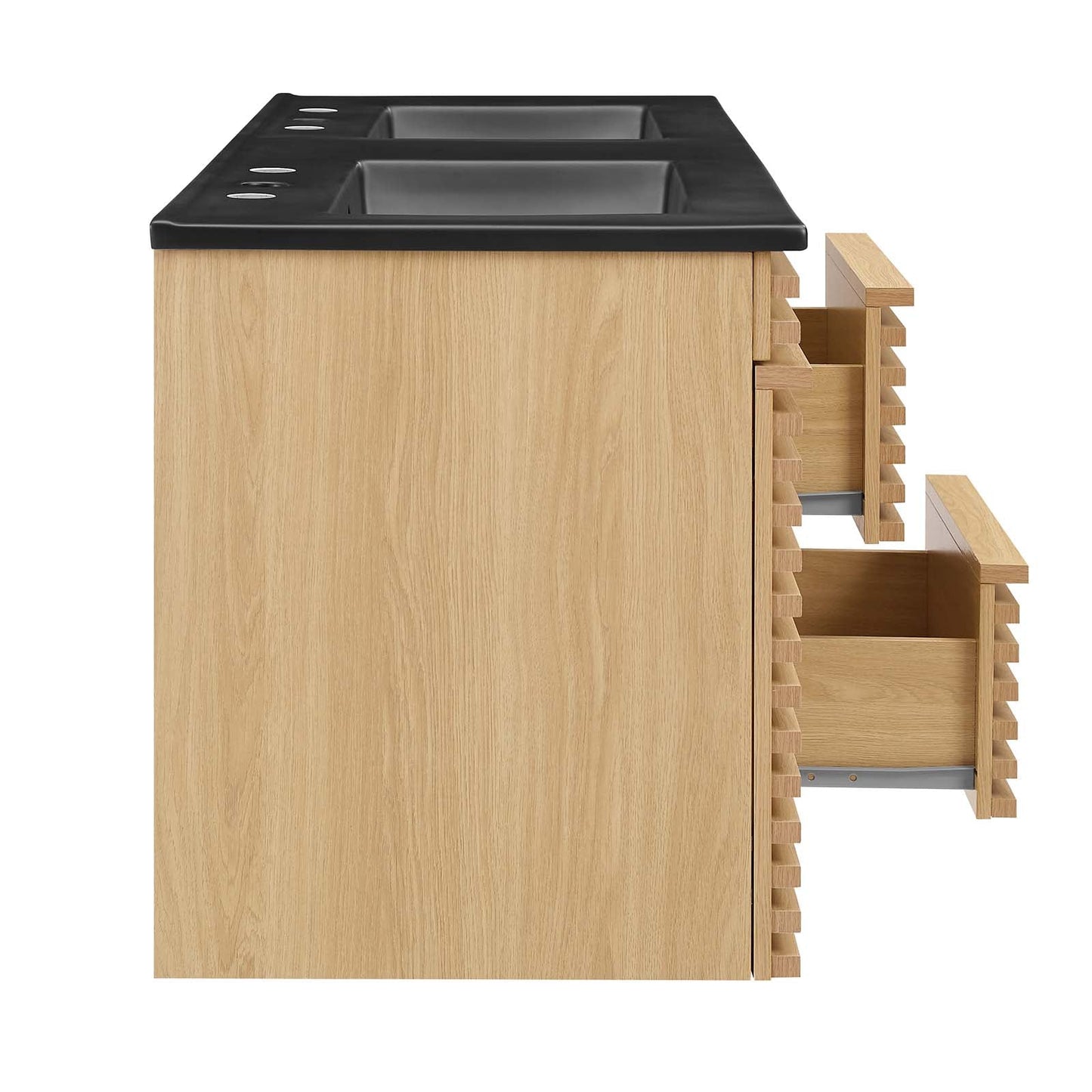 Render 48" Wall-Mount Bathroom Vanity Oak Black EEI-5802-OAK-BLK