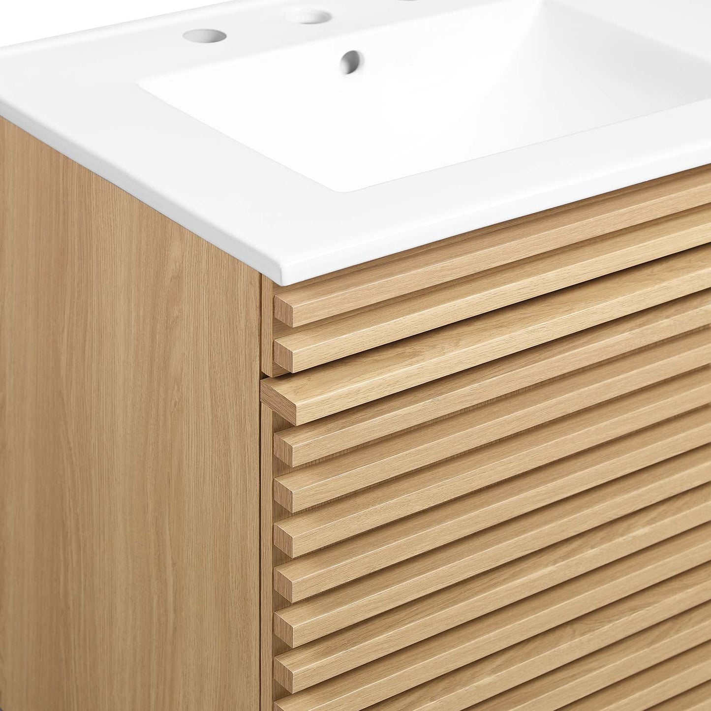 Render 48" Wall-Mount Bathroom Vanity Oak White EEI-5802-OAK-WHI