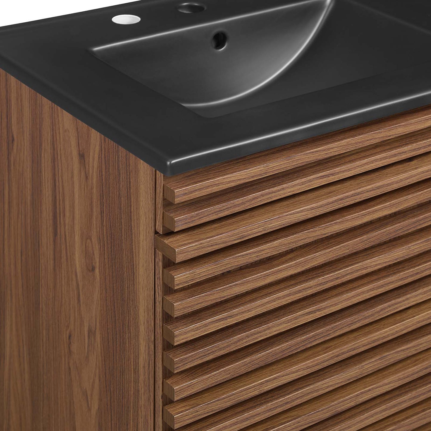 Render 48" Wall-Mount Bathroom Vanity Walnut Black EEI-5802-WAL-BLK