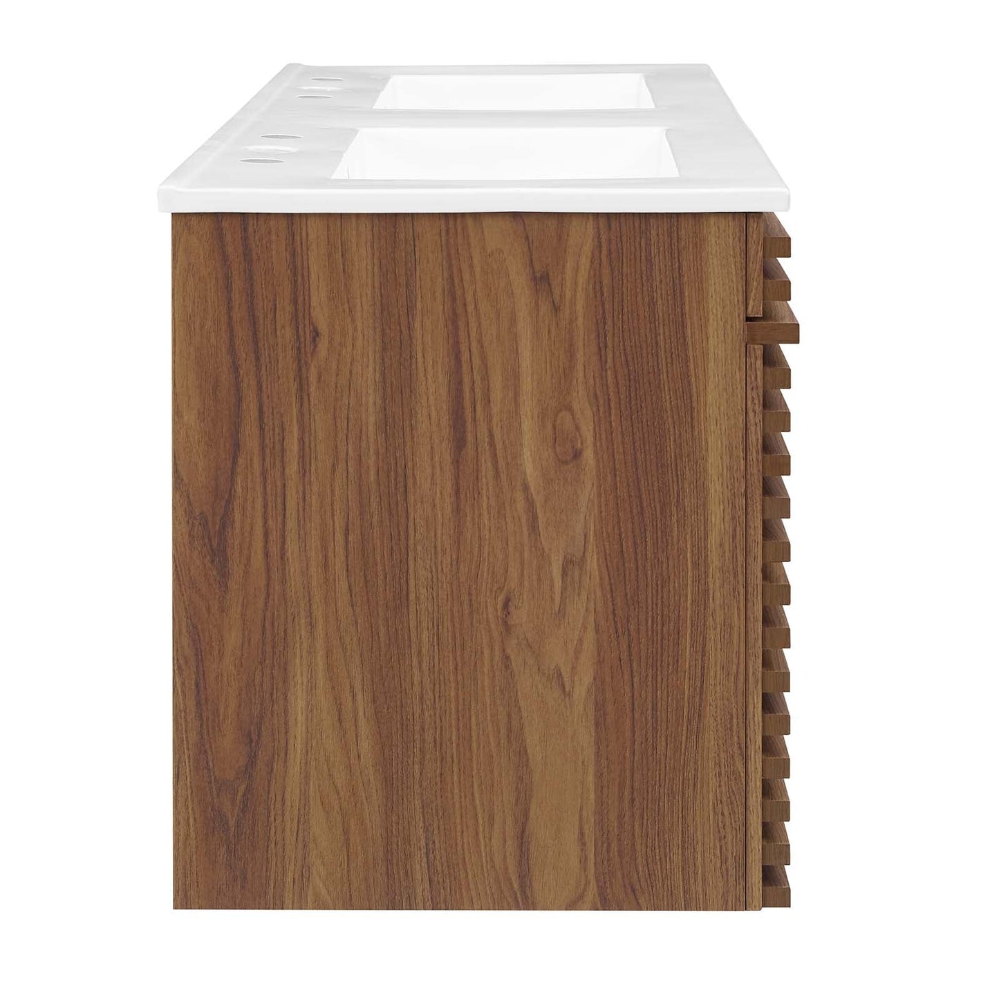 Render 48" Wall-Mount Bathroom Vanity Walnut White EEI-5802-WAL-WHI