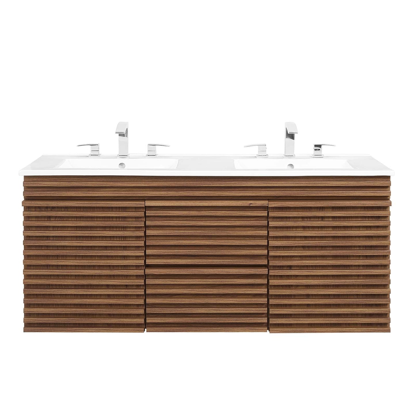 Render 48" Wall-Mount Bathroom Vanity Walnut White EEI-5802-WAL-WHI