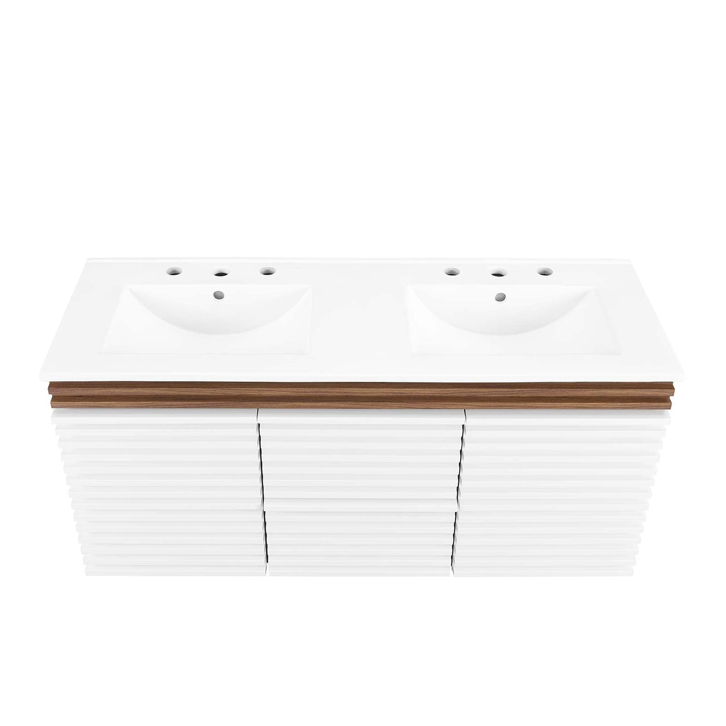 Render 48" Wall-Mount Bathroom Vanity White Walnut White EEI-5802-WHI-WAL-WHI