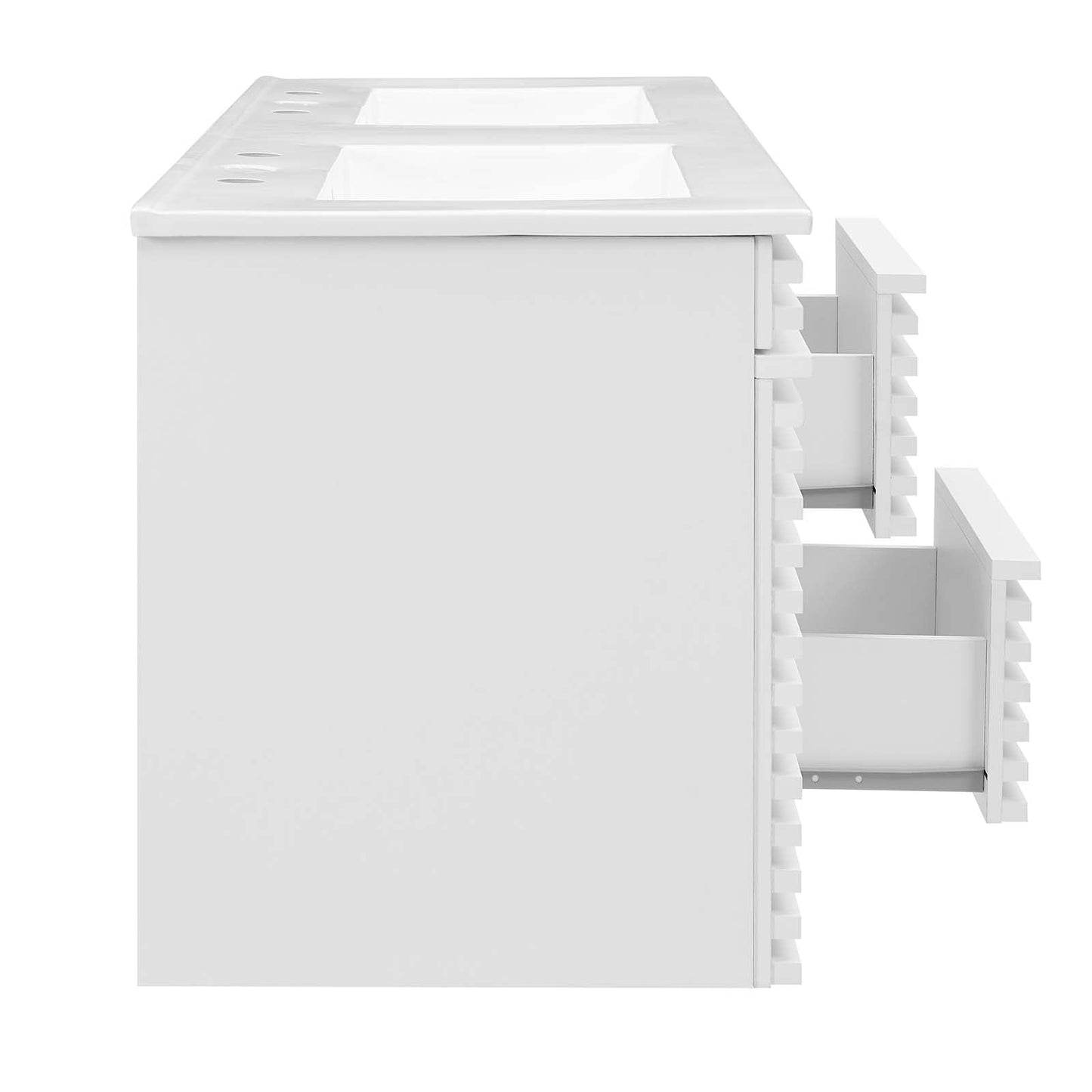 Render 48" Wall-Mount Bathroom Vanity White White EEI-5802-WHI-WHI