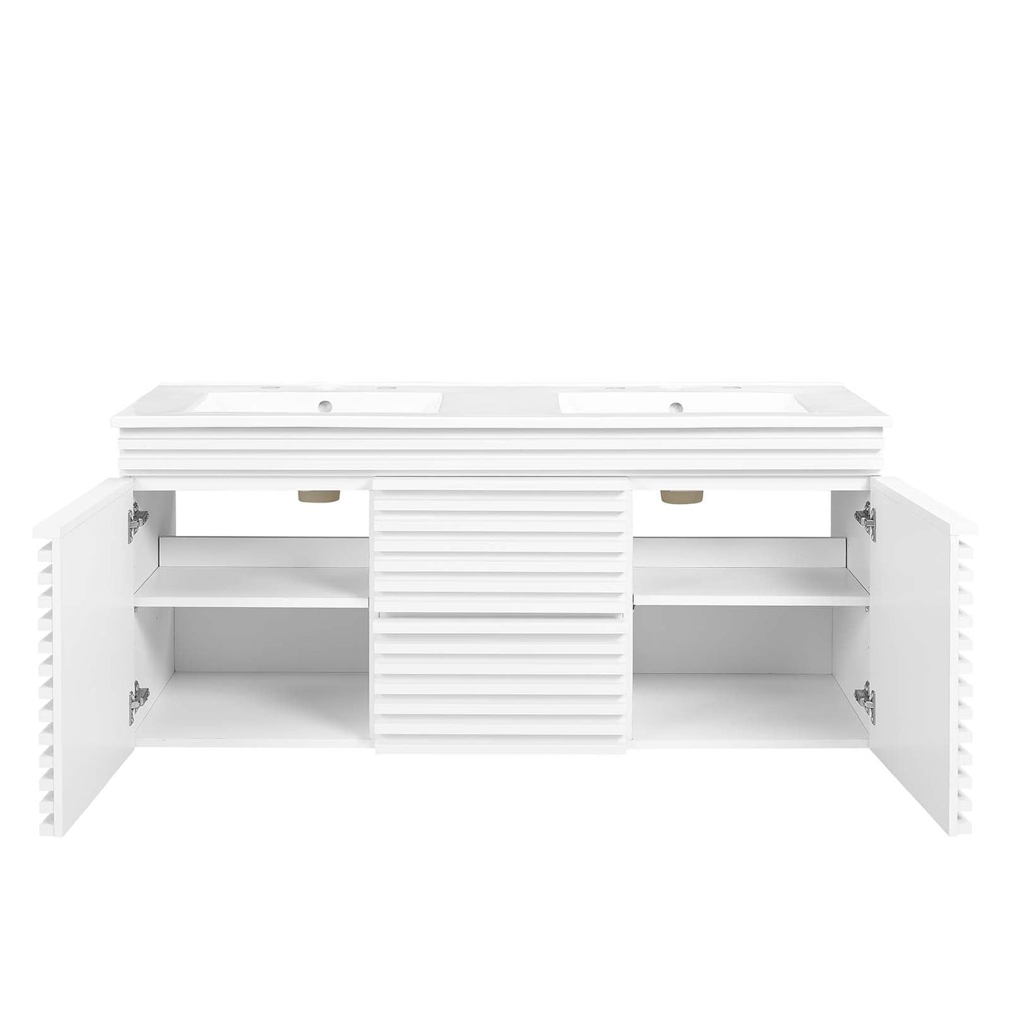 Render 48" Wall-Mount Bathroom Vanity White White EEI-5802-WHI-WHI