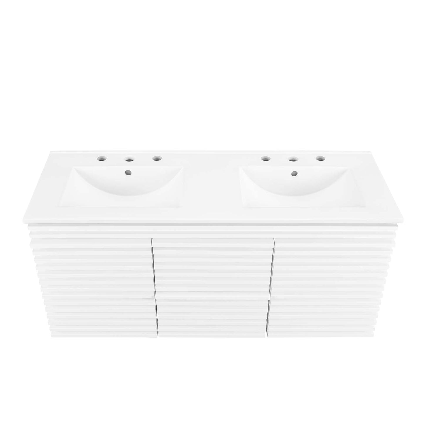 Render 48" Wall-Mount Bathroom Vanity White White EEI-5802-WHI-WHI