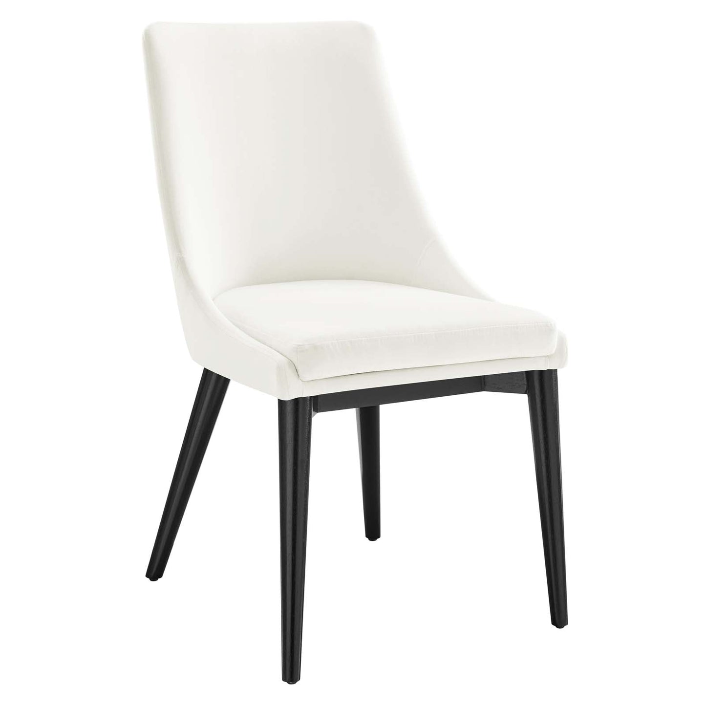 Viscount Accent Performance Velvet Dining Chairs - Set of 2 White EEI-5816-WHI