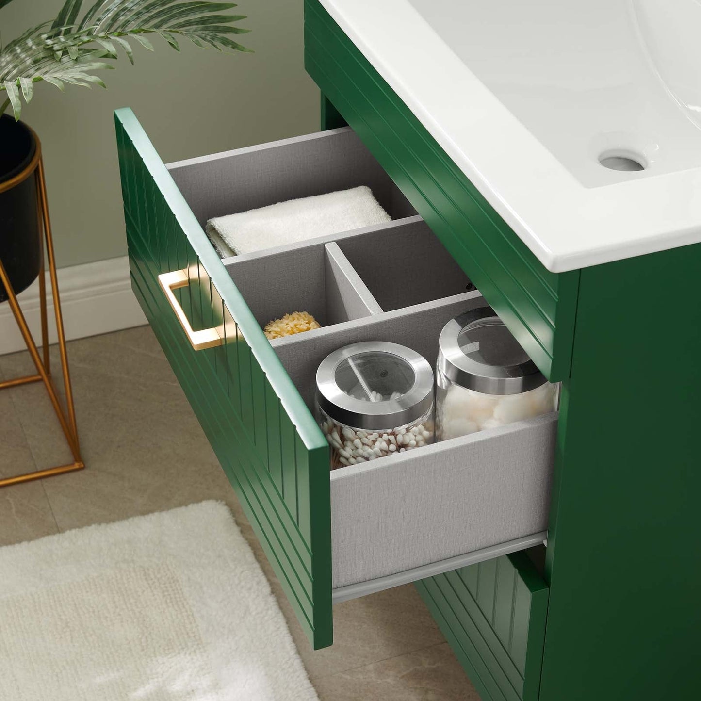 Daybreak 24" Bathroom Vanity Green White EEI-5817-GRN-WHI