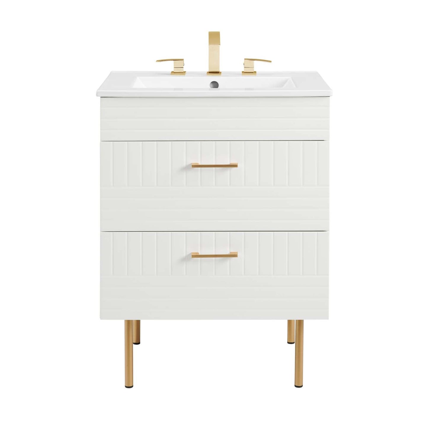 Daybreak 24" Bathroom Vanity White White EEI-5817-WHI-WHI