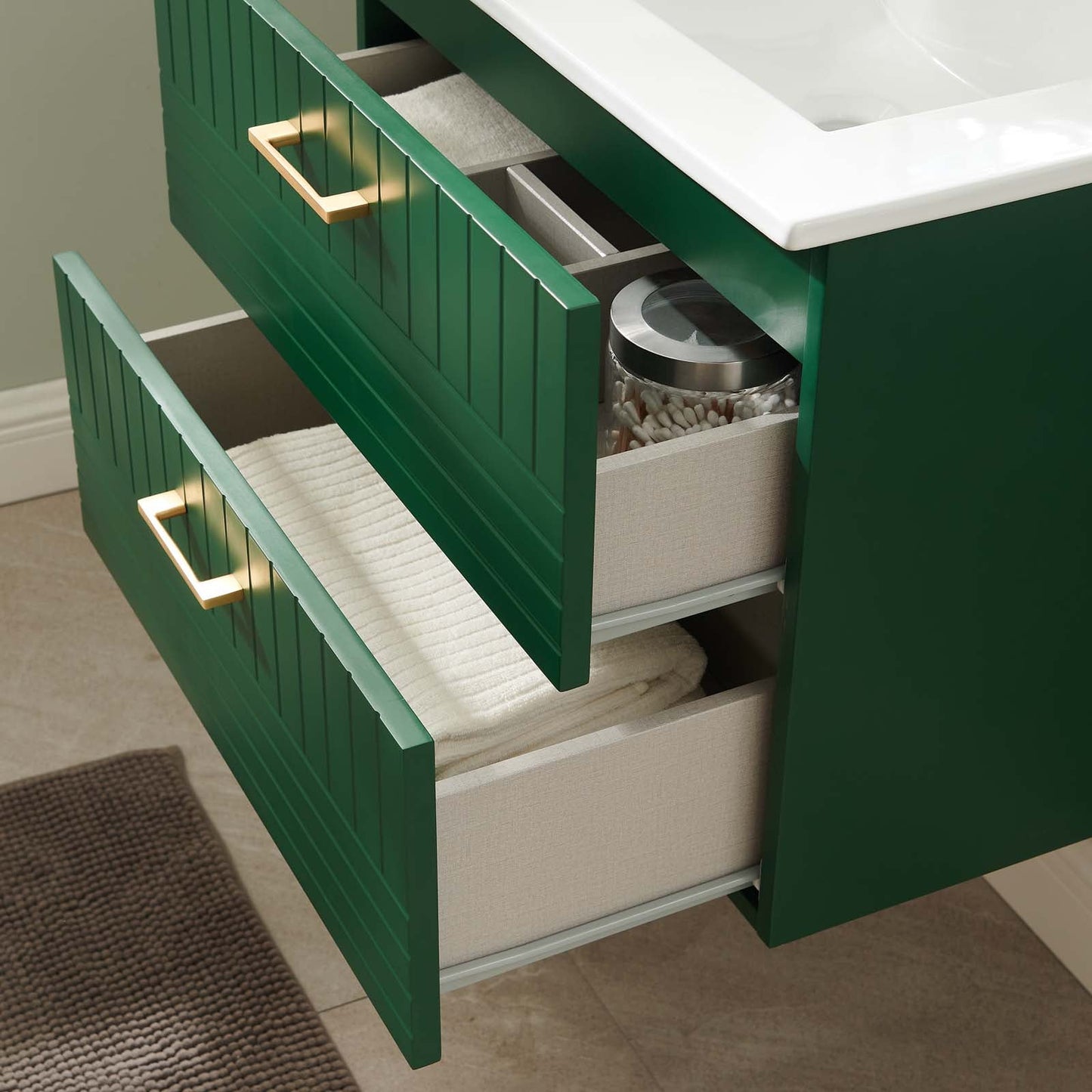 Daybreak 24" Bathroom Vanity Green White EEI-5818-GRN-WHI