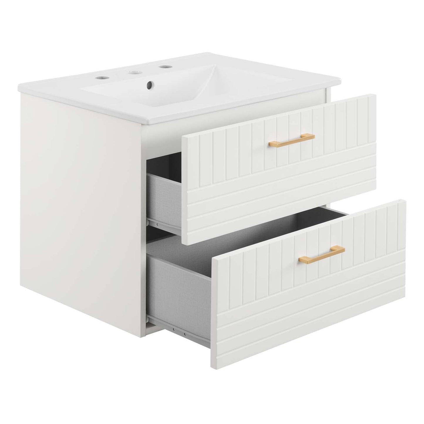 Daybreak 24" Bathroom Vanity White White EEI-5818-WHI-WHI