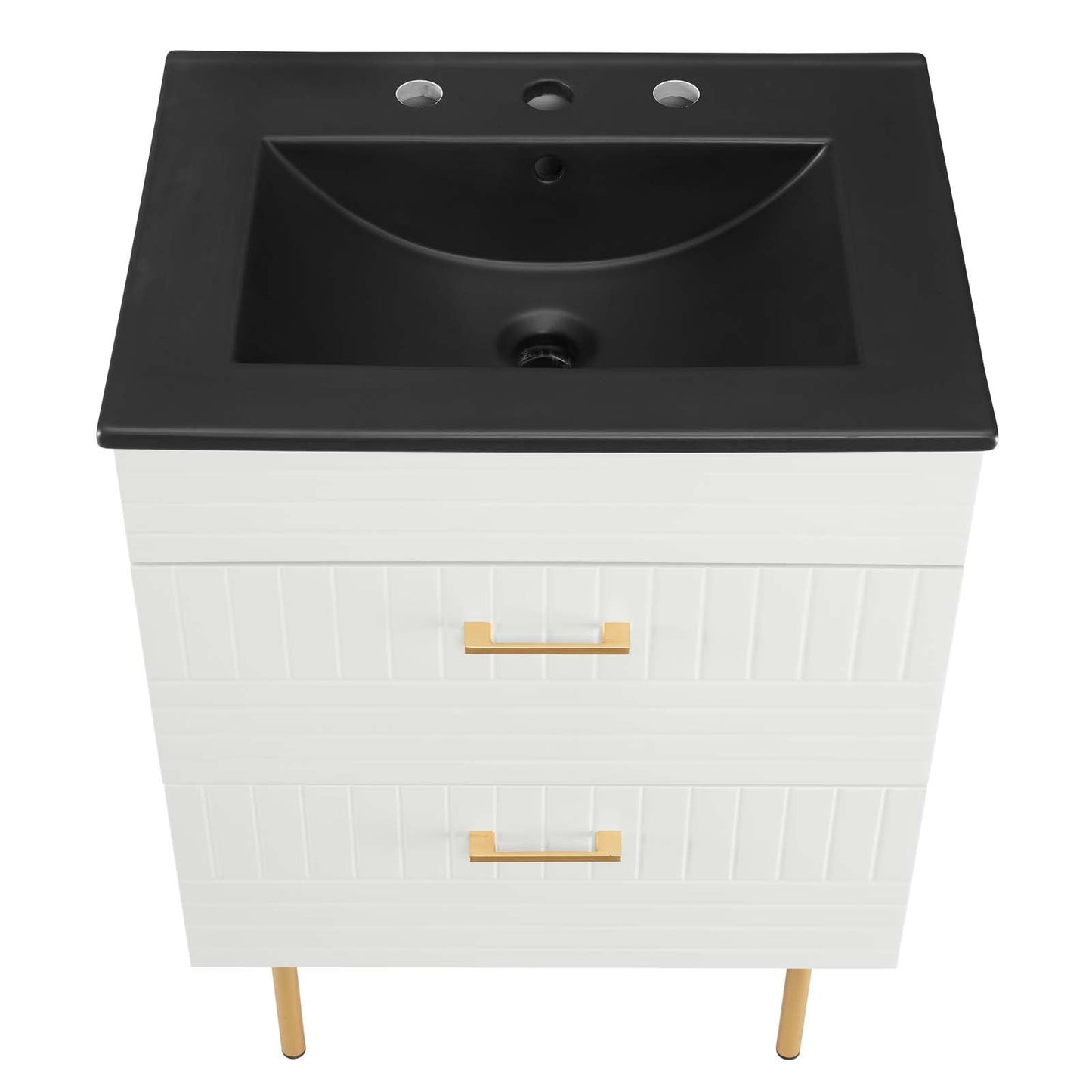 Daybreak 24" Bathroom Vanity White Black EEI-5819-WHI-BLK