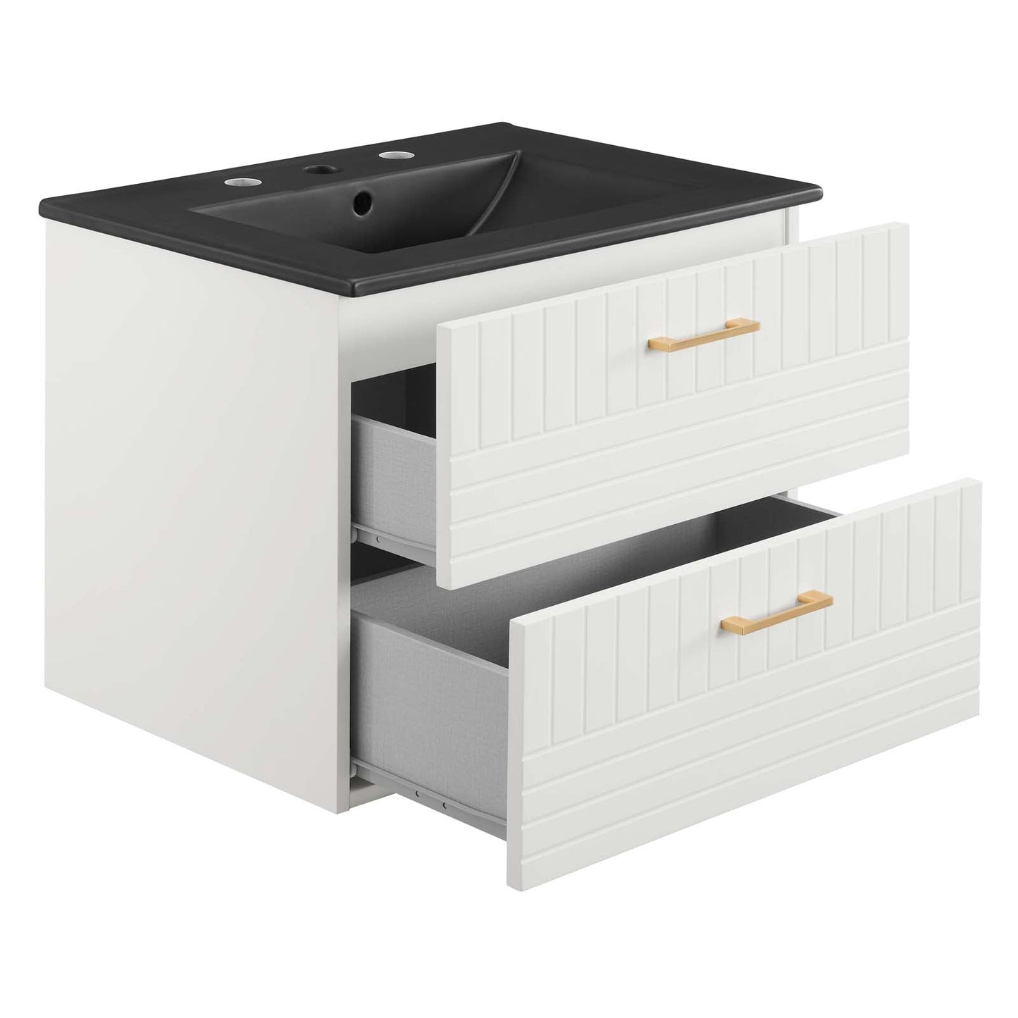 Daybreak 24" Bathroom Vanity White Black EEI-5820-WHI-BLK