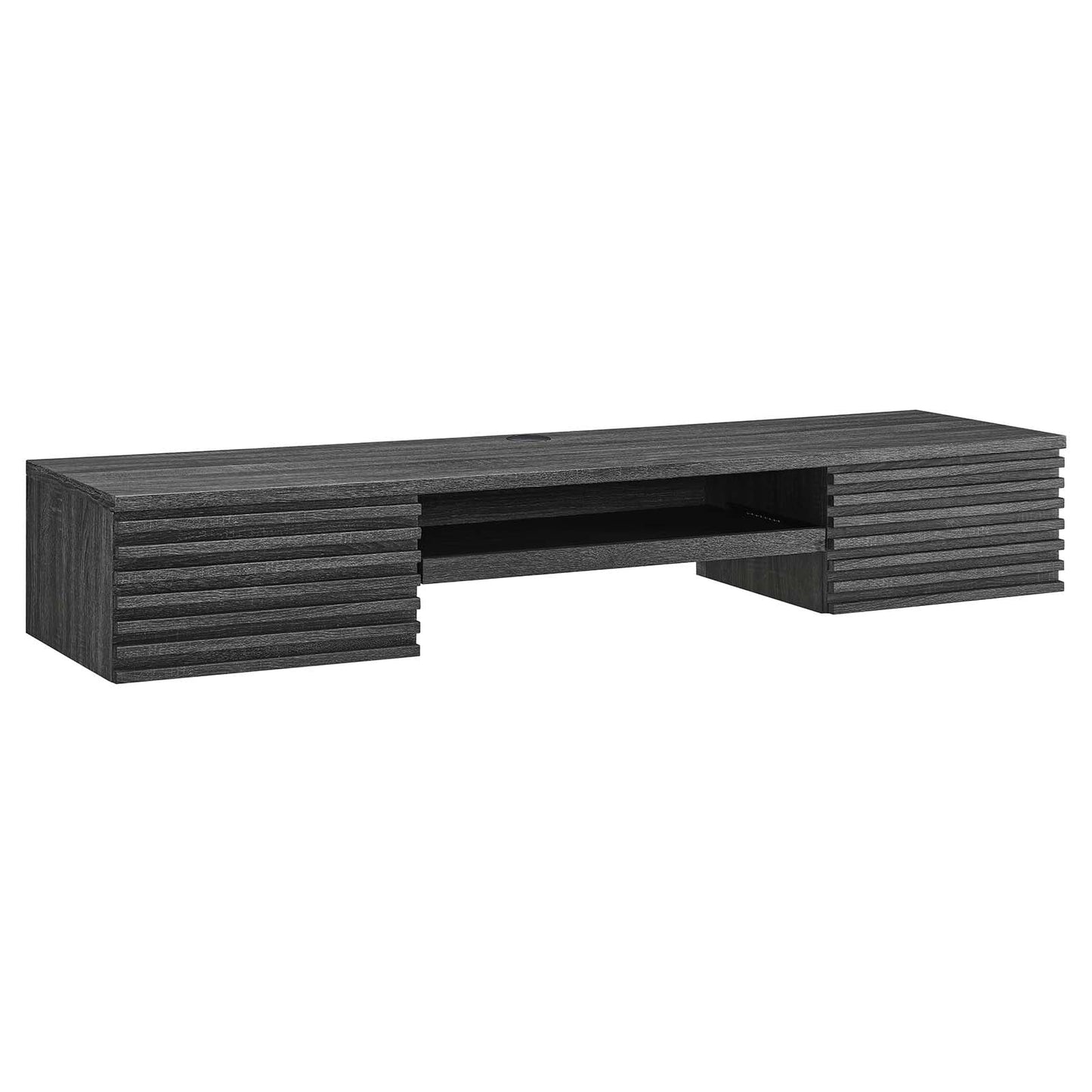 Render Wall Mount Wood Office Desk Charcoal EEI-5865-CHA