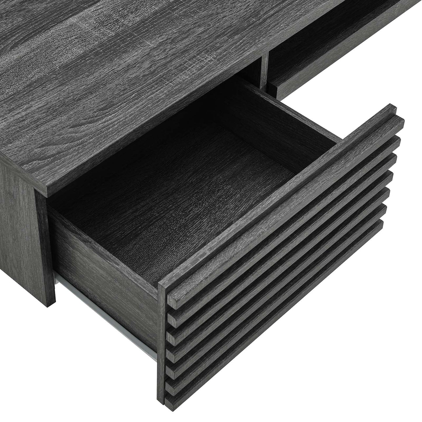 Render Wall Mount Wood Office Desk Charcoal EEI-5865-CHA