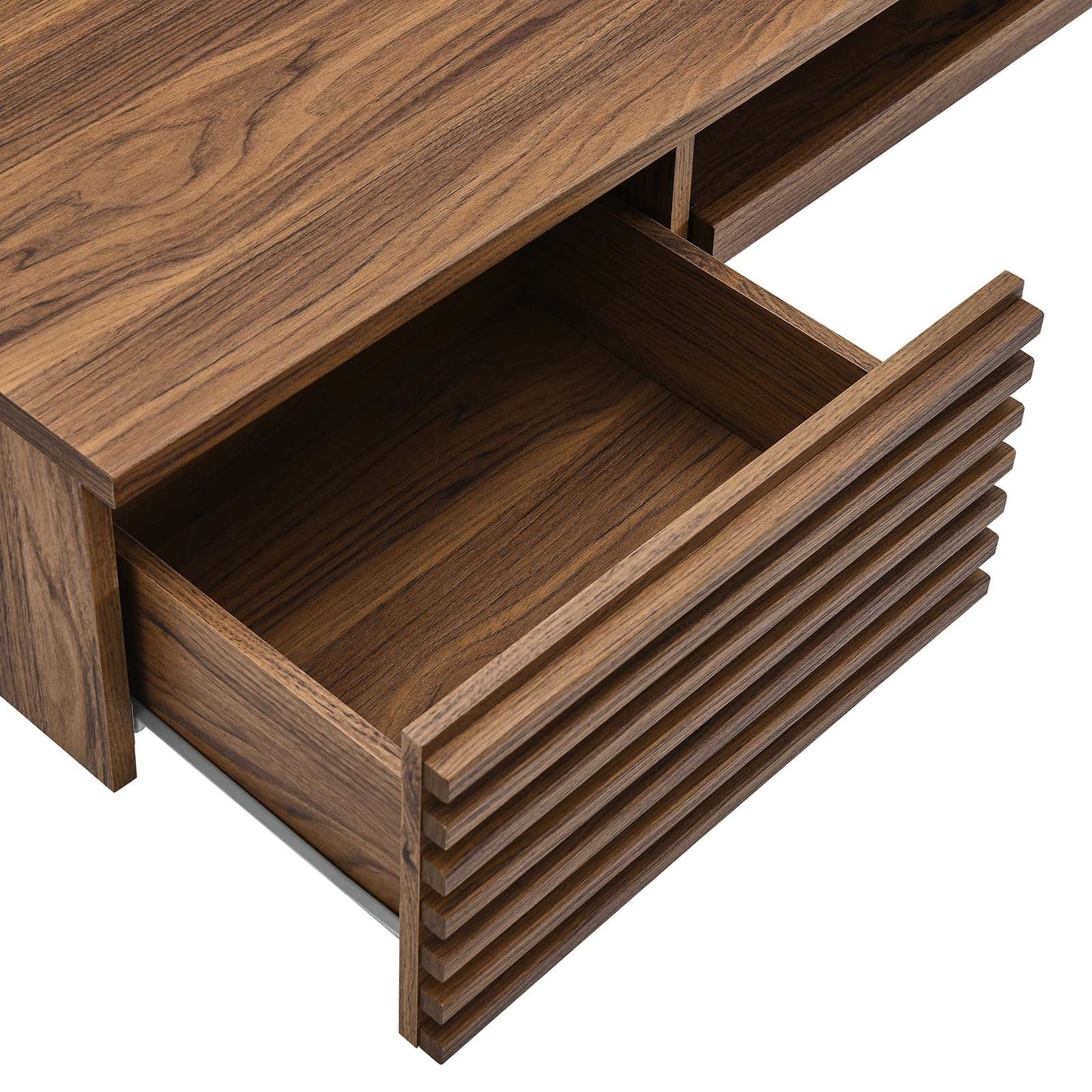 Render Wall Mount Wood Office Desk Walnut EEI-5865-WAL