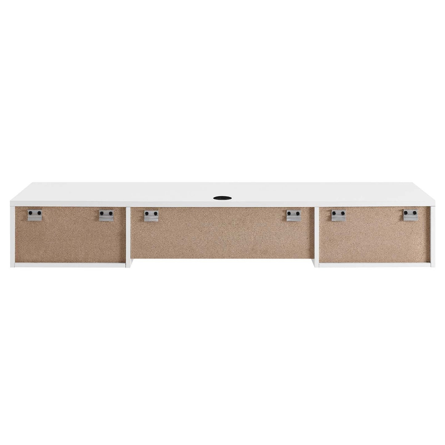 Render Wall Mount Wood Office Desk White EEI-5865-WHI