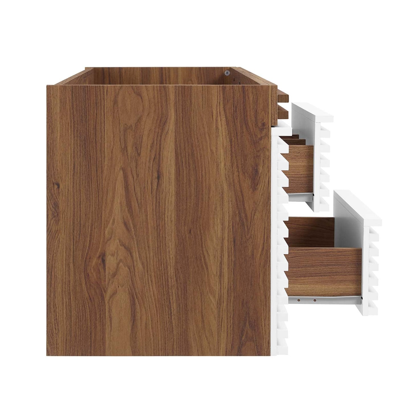 Render 48" Single Sink Compatible (Not Included) Bathroom Vanity Cabinet White Walnut EEI-5866-WHI-WAL