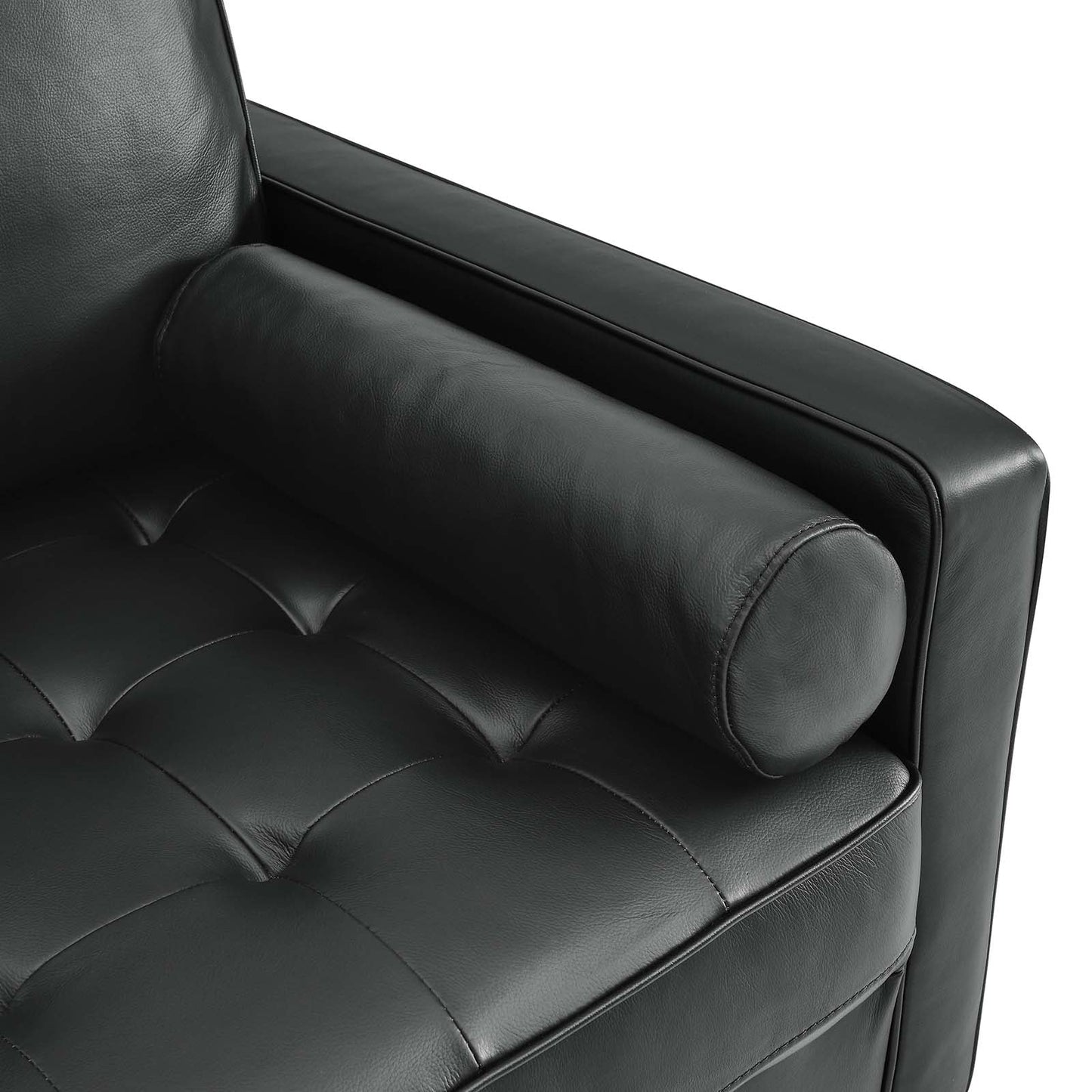 Valour Leather Armchair Black EEI-5869-BLK