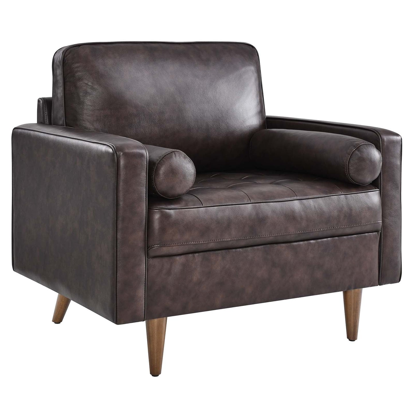 Valour Leather Armchair Brown EEI-5869-BRN