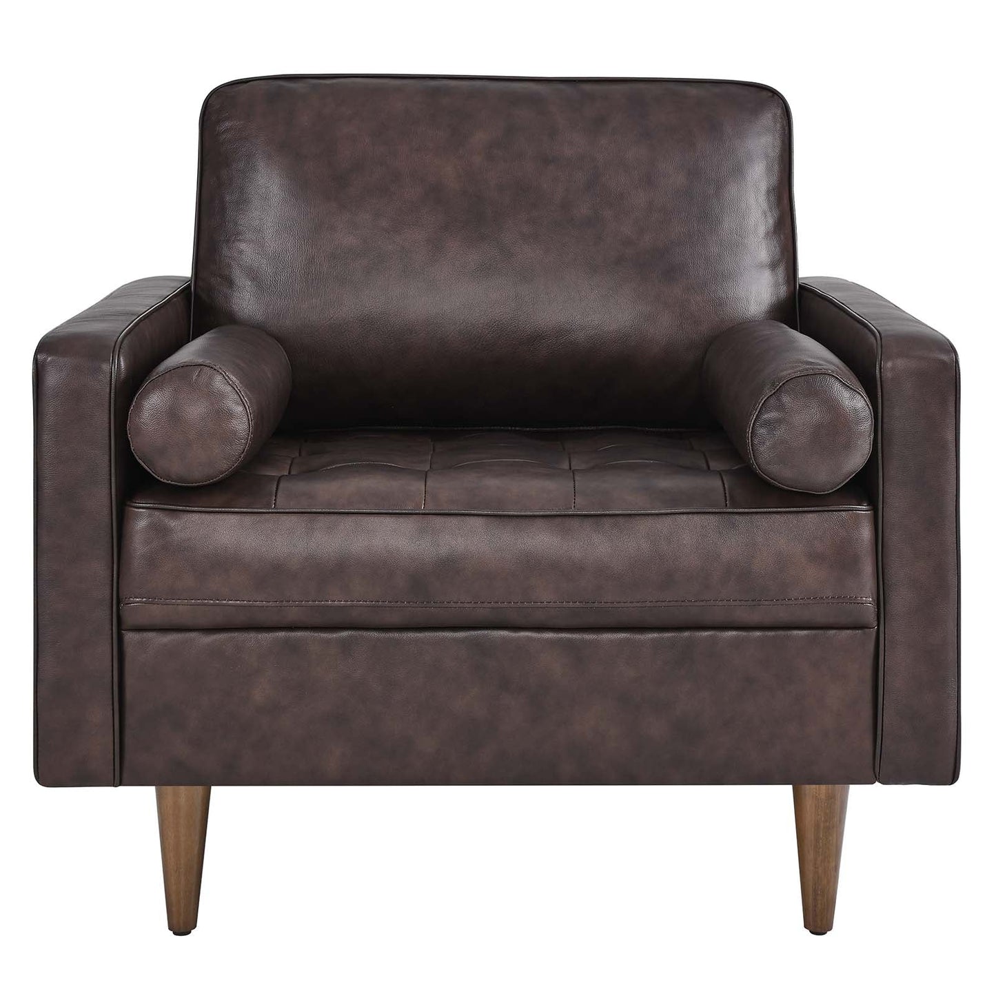 Valour Leather Armchair Brown EEI-5869-BRN