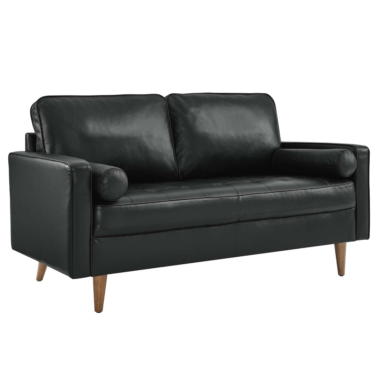 Valour Leather Loveseat Black EEI-5870-BLK