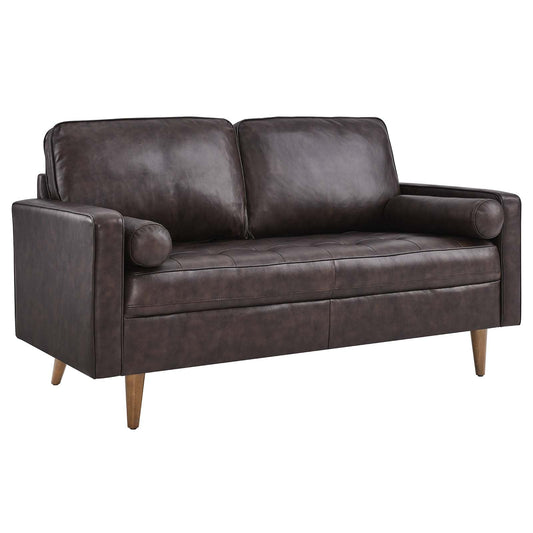 Valour Leather Loveseat Brown EEI-5870-BRN