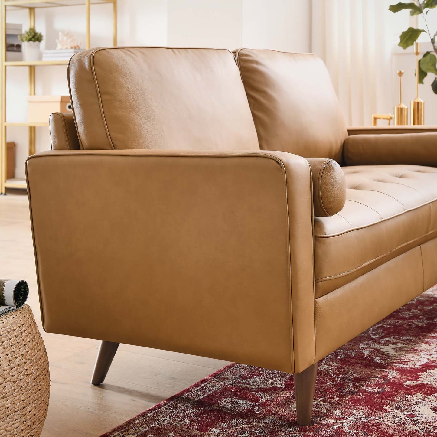 Valour Leather Loveseat Tan EEI-5870-TAN