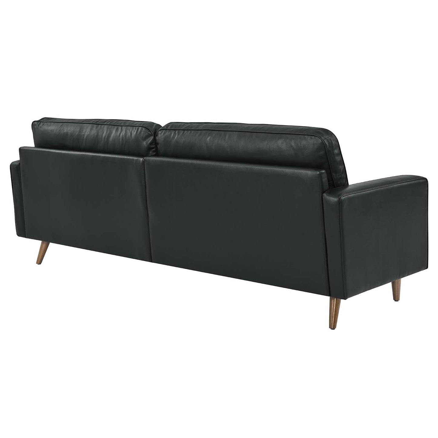 Valour 88" Leather Sofa Black EEI-5871-BLK