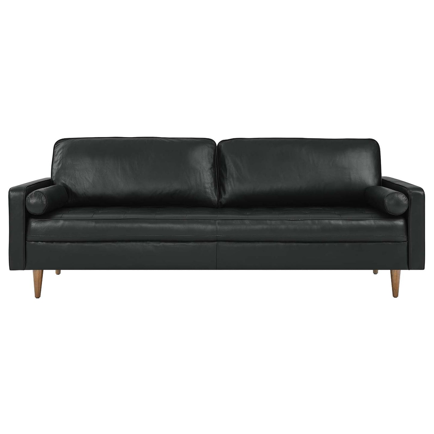 Valour 88" Leather Sofa Black EEI-5871-BLK