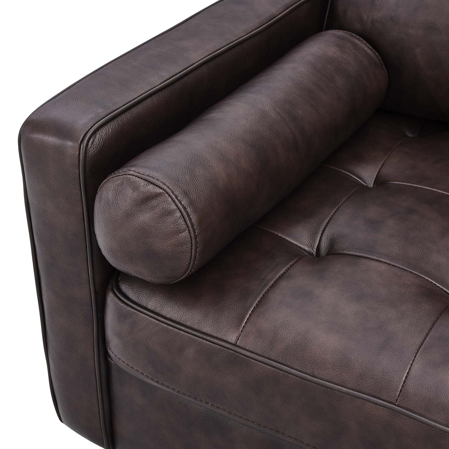 Valour 88" Leather Sofa Brown EEI-5871-BRN