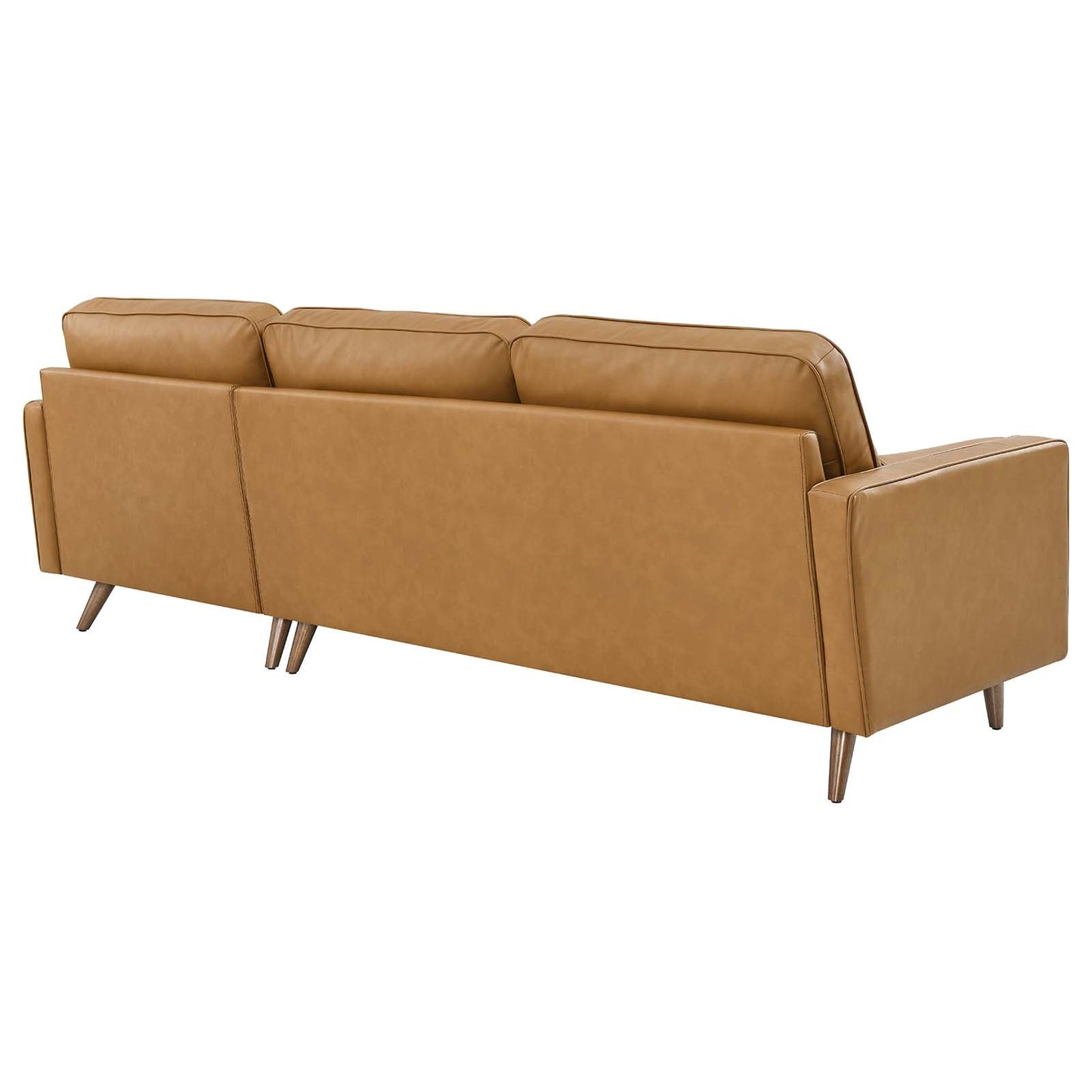 Valour 98" Leather Sectional Sofa Tan EEI-5873-TAN