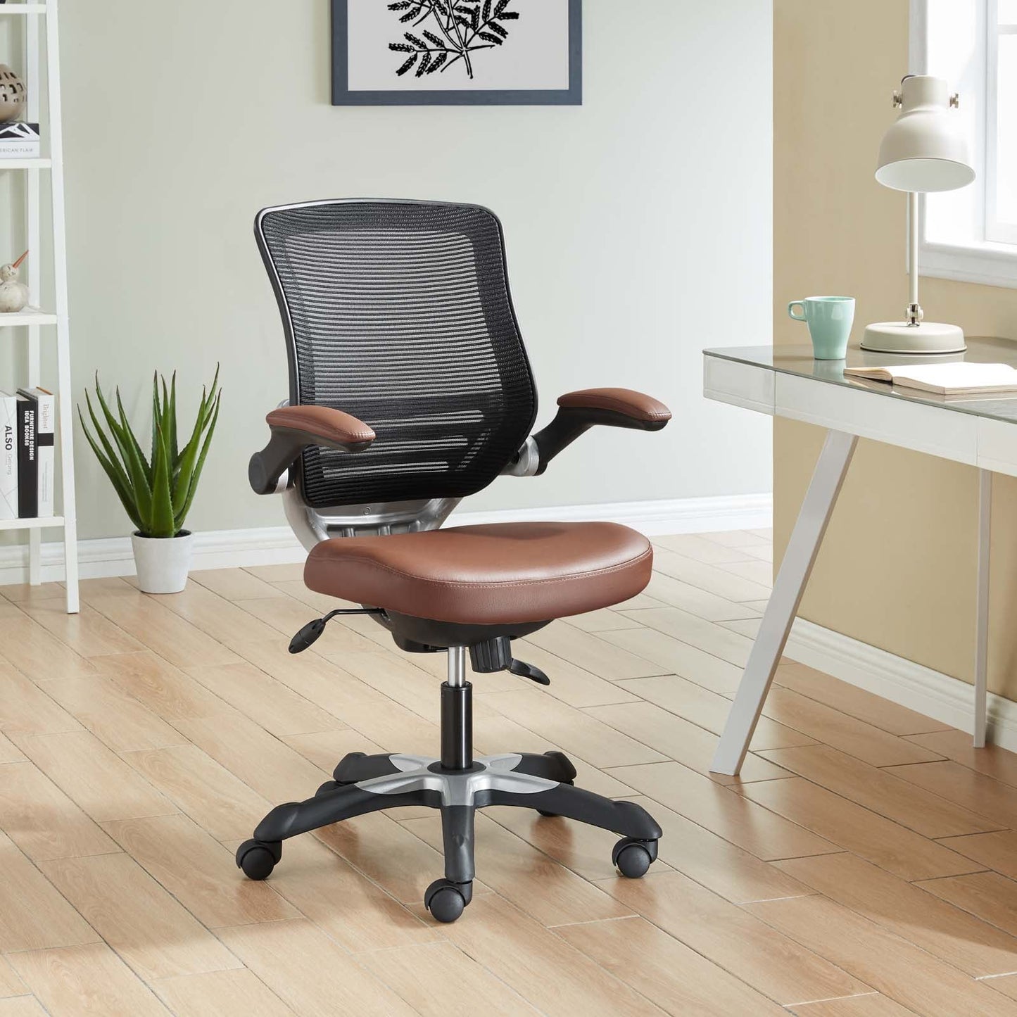 Edge Vinyl Office Chair Tan EEI-595-TAN