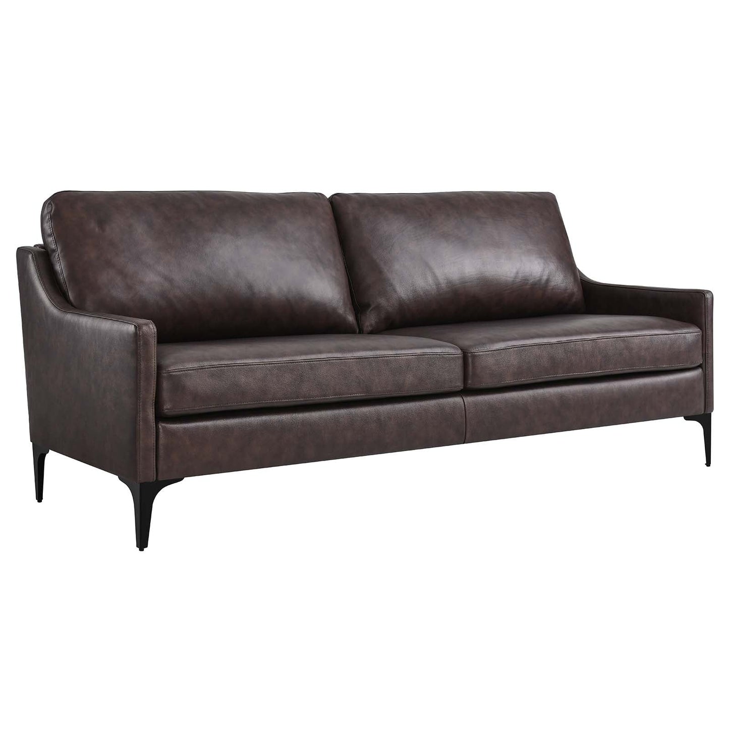 Corland Leather Sofa Brown EEI-6018-BRN