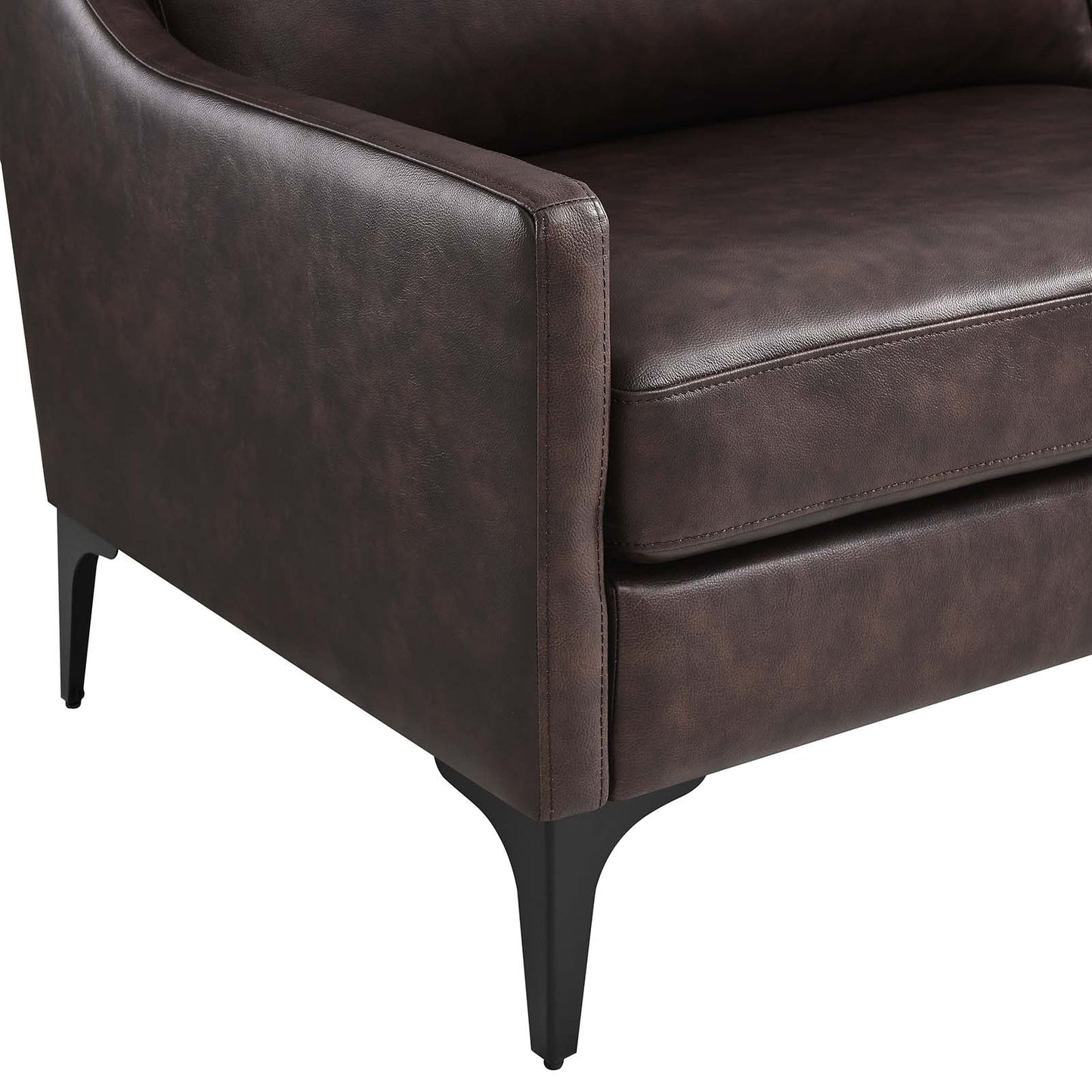 Corland Leather Sofa Brown EEI-6018-BRN