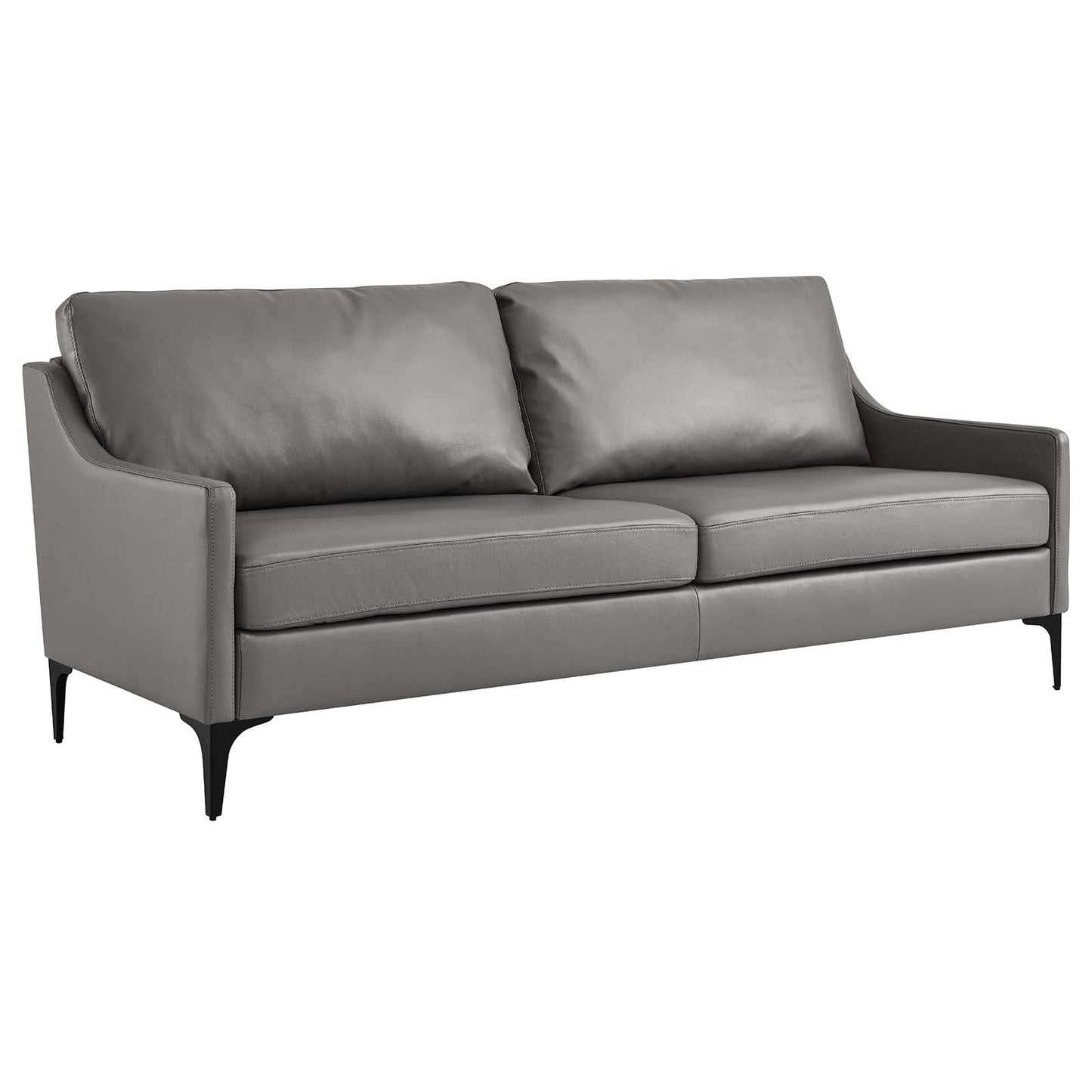 Corland Leather Sofa Gray EEI-6018-GRY