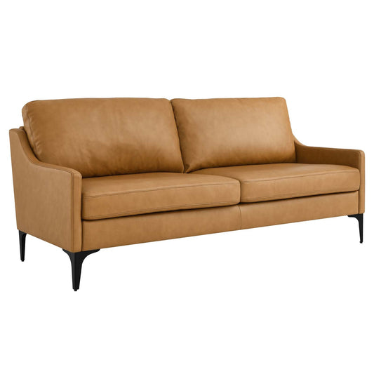 Corland Leather Sofa Tan EEI-6018-TAN